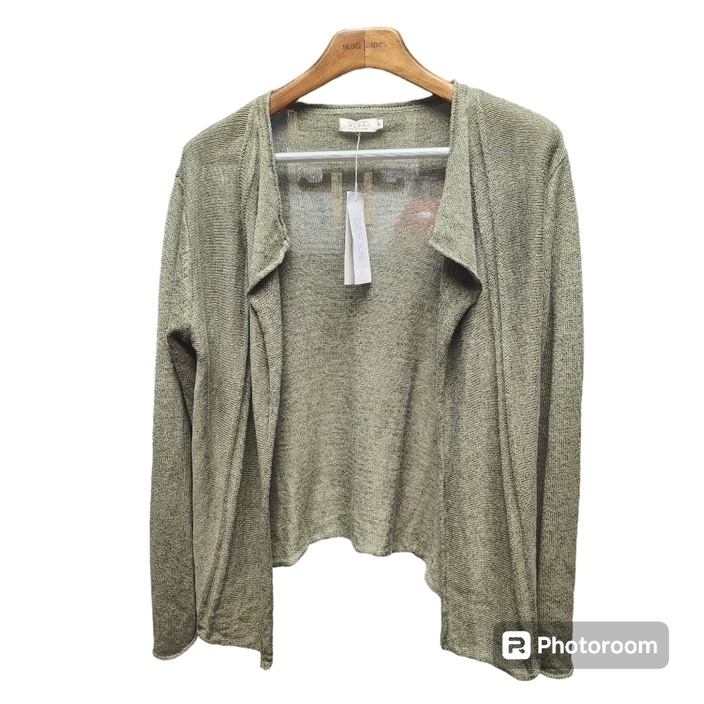 Masai Women's Lakisa Cardigan Top  Back Long Sleeve Sz. XL Moss NWT